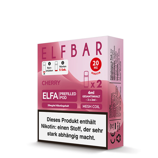 Elfbar ELFA Prefilled Pod Cherry 20mg Nikotin 2er Pack