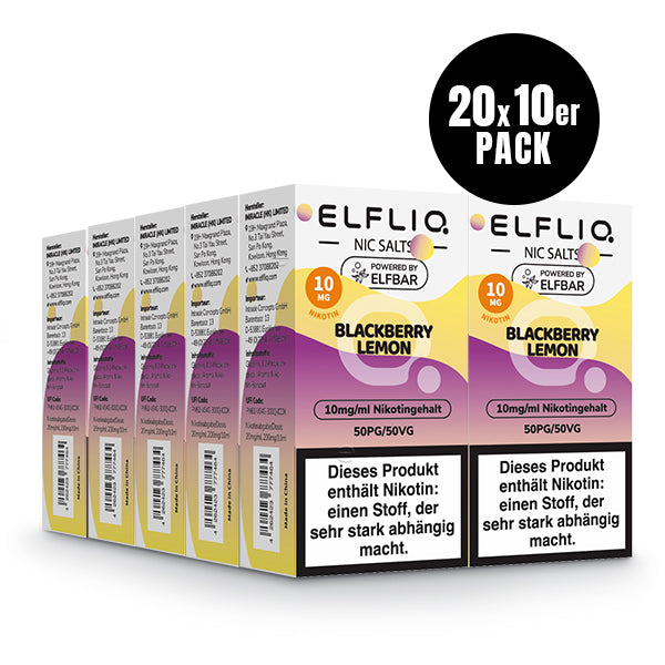 Elfbar Elfliq eLiquid 10ml Blackberry Lemon 10ML