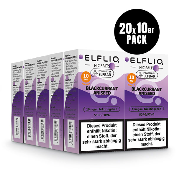 Elfbar Elfliq eLiquid 10ml Blackcurrant Aniseed 10ML