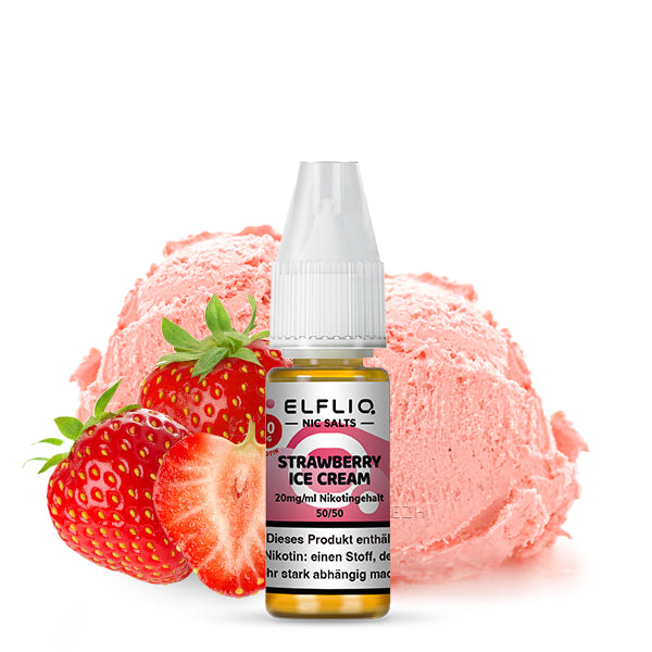 Elfbar Elfliq eLiquid 10ml Strawberry Ice Cream 10ML