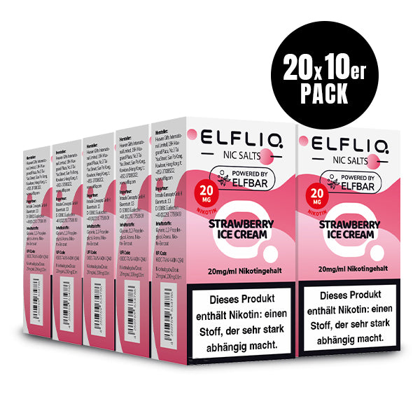Elfbar Elfliq eLiquid 10ml Strawberry Ice Cream 10ML